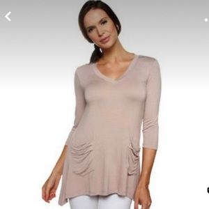 LOGO by Lori Goldstein Cream Tunic SZ XL